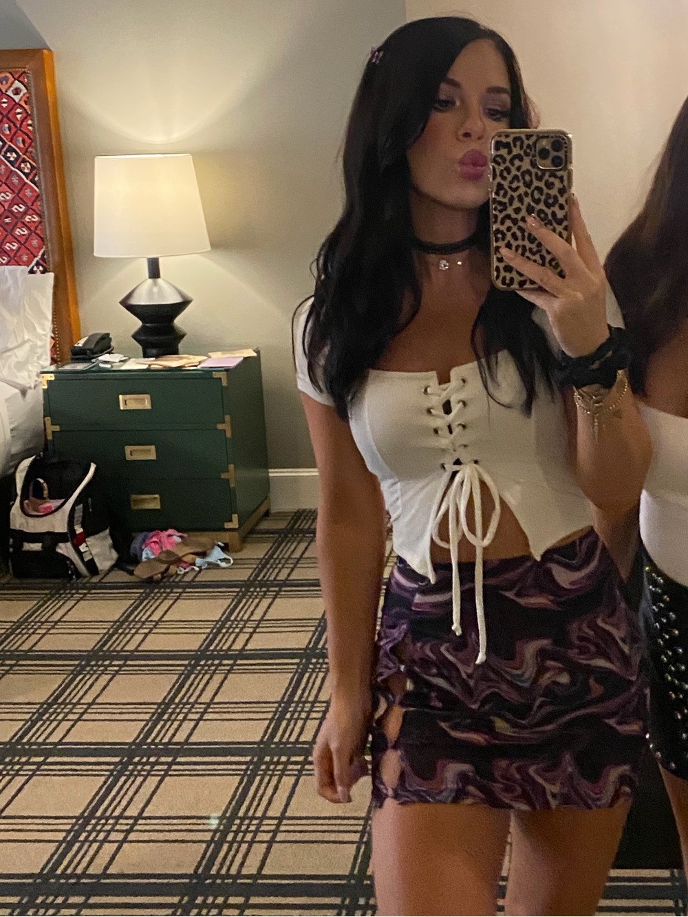 superdown Emani Revolve Purple Marble Mini Skirt